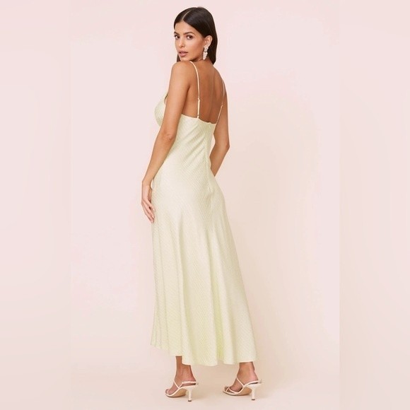 NWT ASTR The Label Bastille Midi Slip Dress Celery Green Size Medium Strapless - Picture 2 of 13